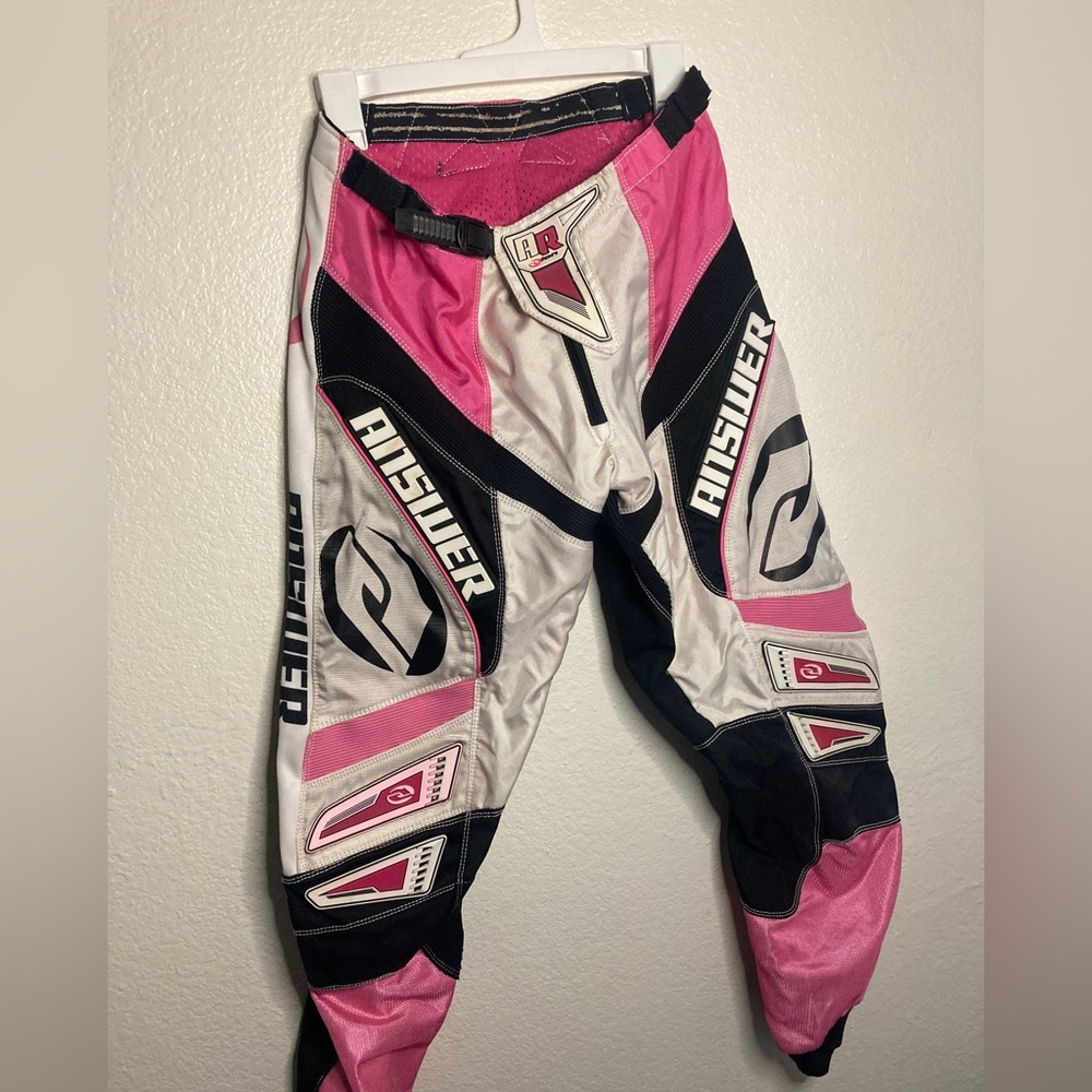 Pink motorcycle pants